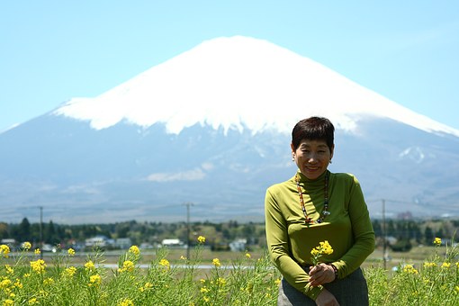富士山とおばさん